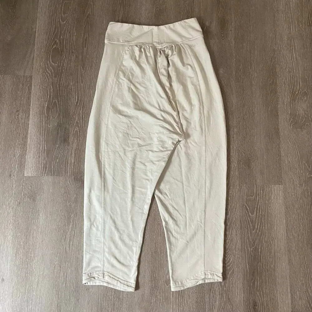 Prana Mindful Movement Harem Pant Women's M Almond Relaxed Mid Rise Tapered Leg - Picture 5 of 12